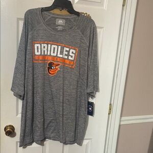 Majestic MLB Orioles Men's Graphic Shirt; size: 5XL/5TG